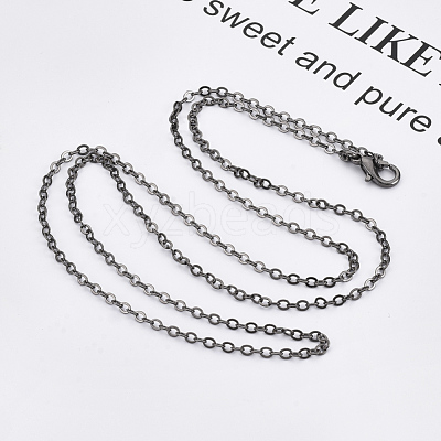 Brass Cable Chains Necklace Making MAK-N029-01B-1