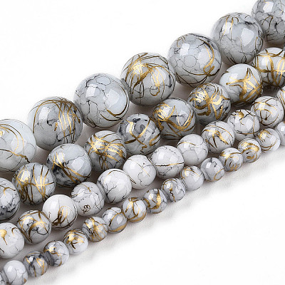 Baking Paint Glass Beads X1-DGLA-N003-8mm-B01-1