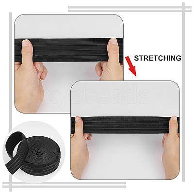 16 Yards 2 Colors Polyester Elastic Ribbon EC-PH0001-27-1
