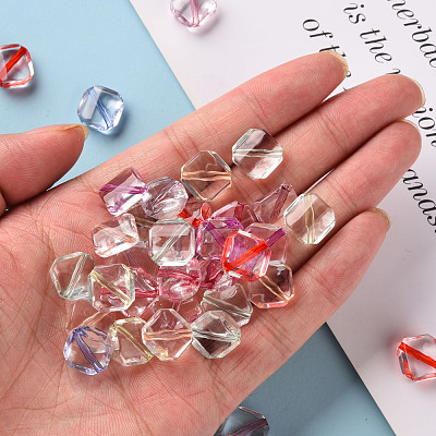 Transparent Acrylic Beads TACR-S154-08A-1