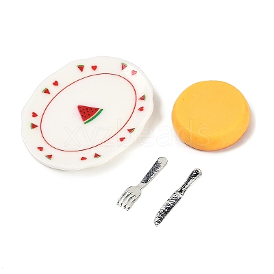 Resin Miniature Breakfast Set Ornaments DIY-H174-01E-1