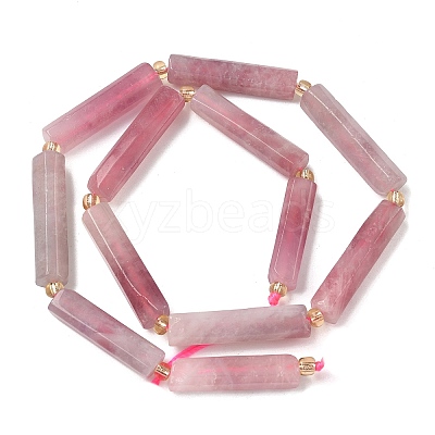 Natural Purple Madagascar Rose Quartz Beads Strands G-D353-A19-1