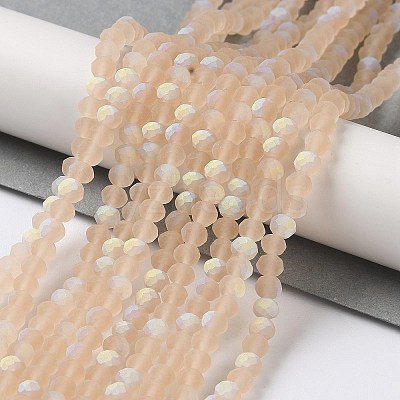 Transparent Glass Beads Strands EGLA-A034-T4mm-MB20-1