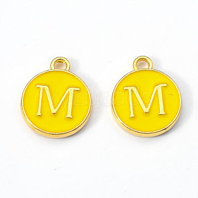 Golden Plated Alloy Enamel Charms LS-ENAM-S118-09M-1