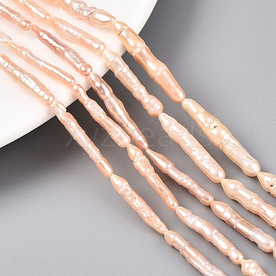Natural Baroque Pearl Keshi Pearl Beads Strands PEAR-N021-15-01-1