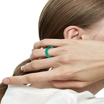 1Pc Natural Jade Stretch Finger Rings for Women RJEW-LP0001-08C-1
