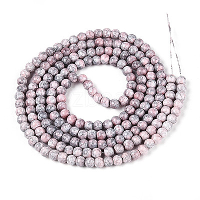 Baking Paint Glass Beads Strands X-DGLA-N016-4mm-03-1