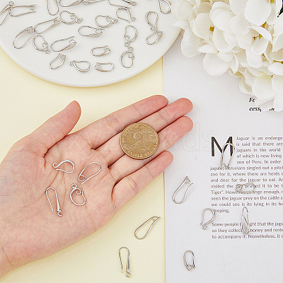 36Pcs 6 Style Brass Earring Hooks KK-FH0006-37-1
