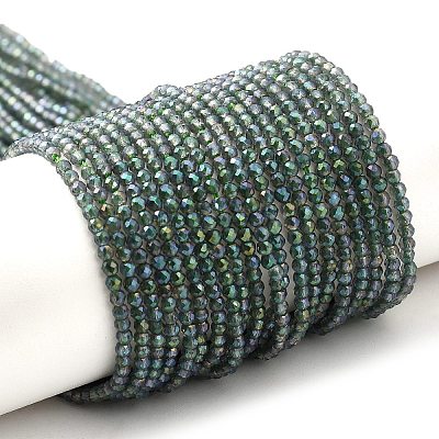 Electroplate Transparent Glass Beads Strands GLAA-H021-01A-FR01-1