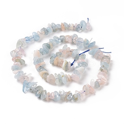 Natural Morganite Chip Beads Strands G-E271-84-1