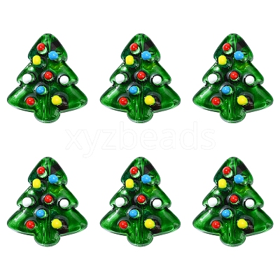 6Pcs Handmade Bumpy Glass Beads Strands LAMP-FS0001-16B-1