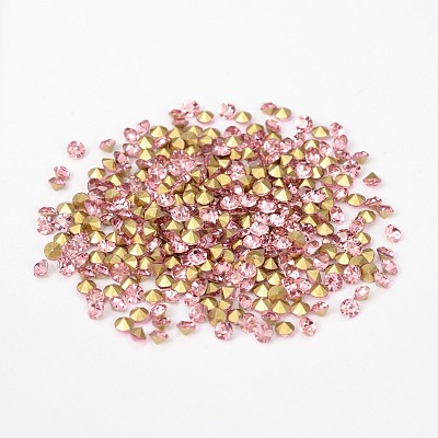 Back Plated Grade A Diamond Glass Pointed Rhinestone RGLA-SS16-022-1