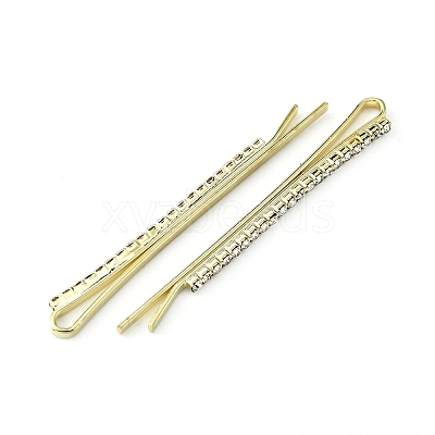 Metal Rhinestone Hair Bobby Pins FIND-WH0152-33G-1