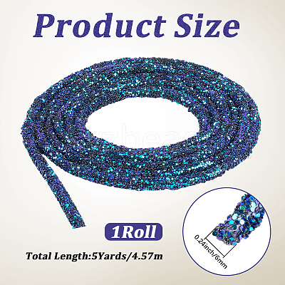 AB Plastic Glitter Sequin Rope for DIY Wedding Dresses Costume Clothing Shoes Jewelry Accessory OCOR-WH20007-02A-03-1
