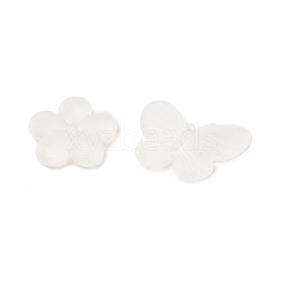Frosted Transparent Acrylic Beads OACR-U006-03A-1