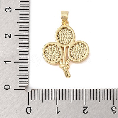 Brass Micro Pave Clear Cubic Zirconia Pendants KK-I712-31G-1