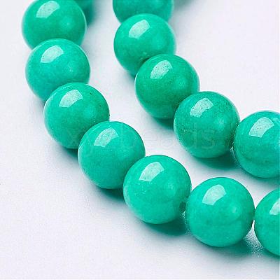 Natural Mashan Jade Round Beads Strands X-G-D263-6mm-XS15-1
