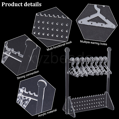 1 Set Acrylic Earring Display Stands EDIS-CP0001-14C-1