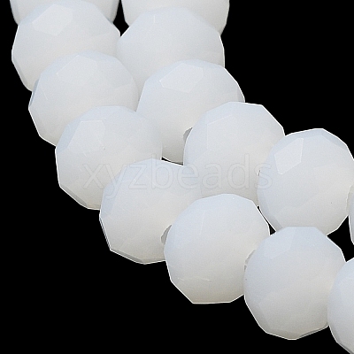 Imitation Jade Solid Color Glass Beads Strands EGLA-A034-J8mm-MD05-1