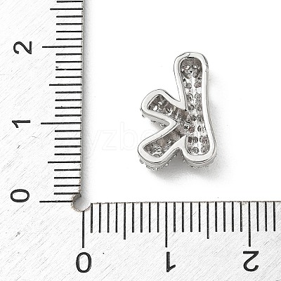 Brass Micro Pave Cubic Zirconia Pendants KK-A300-02P-K-1
