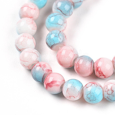 Baking Paint Glass Beads Strands DGLA-N003-4mm-C03-1