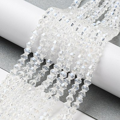 Transparent Electroplate Glass Beads Strands LS-GLAA-F029-2mm-C13-1