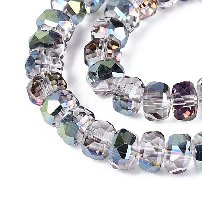 Electroplate Transparent Glass Beads Strands EGLA-N022-04A-D04-1