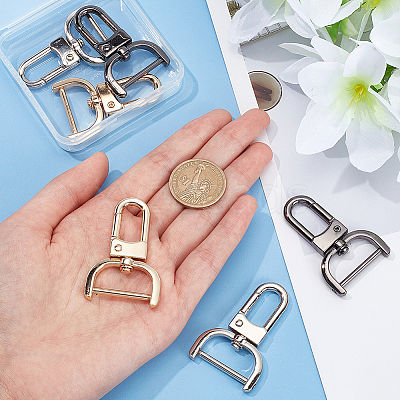 6pcs 3 colors Zinc Alloy Swivel Lobster Claw Clasps FIND-PH0008-62A-1
