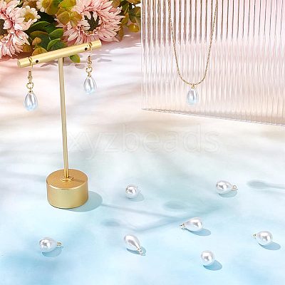 ABS Plastic Imitation Pearl Pendants KK-BC0010-75-1