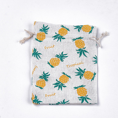 Polycotton(Polyester Cotton) Packing Pouches Drawstring Bags ABAG-T007-02J-1