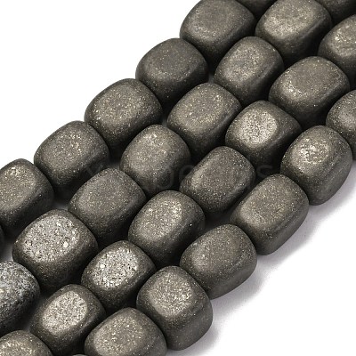 Natural Pyrite Beads Strands G-B155-D12-1
