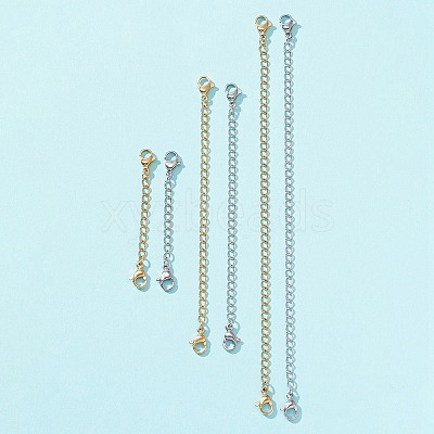 6 Strand 6 Style 304 Stainless Steel Curb Chain Extender STAS-FS0001-30-1