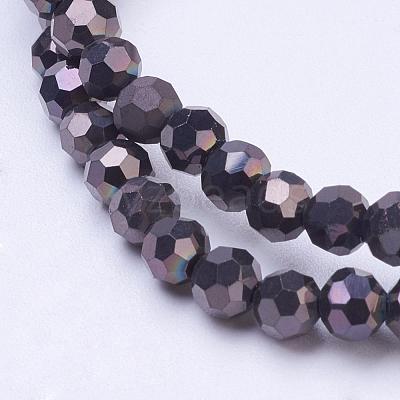 Electroplate Glass Bead Strands EGLA-R042-4mm-05-1