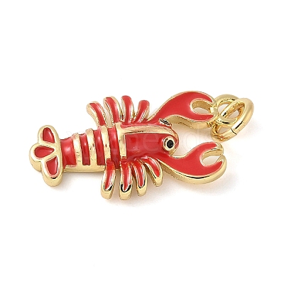 Brass Enamel Pendants X-KK-C110-22B-02G-1