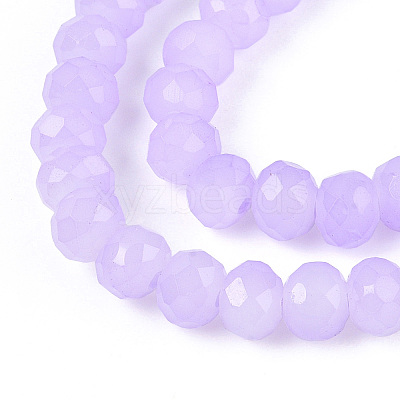 Baking Paint Imitation Jade Glass Bead Strands DGLA-A034-J10mm-A50-1