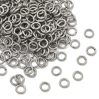 Tarnish Resistant 304 Stainless Steel Open Jump Rings X-STAS-Q186-02-4x0.7mm-1