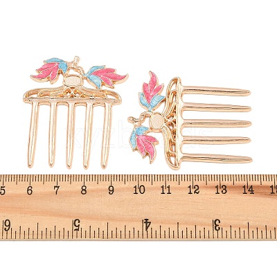 Alloy Enamel with Iron Hair Comb Findings AL-CBA8479-02KCG-1