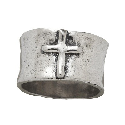 Cross Pattern Alloy Finger Rings FS-WG6D053-03-1