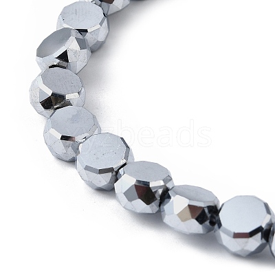 Electroplate Glass Beads Strands X-EGLA-L045-G-FP01-1