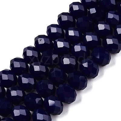 Opaque Solid Color Imitation Jade Glass Beads Strands EGLA-A044-P8mm-D07-1
