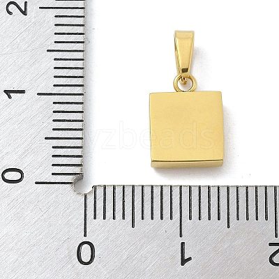 Ion Plating(IP) 304 Stainless Steel Micro Pave Cubic Zirconia Pendants STAS-Z107-02G-06-1