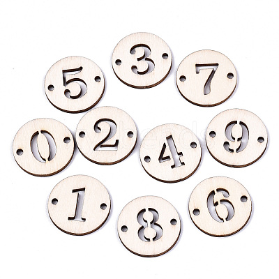 Unfinished Natural Poplar Wood Links Connectors WOOD-S045-138B-1