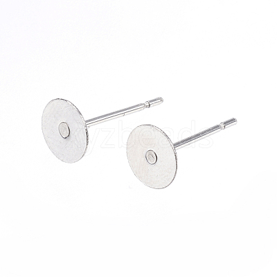 Non-Tarnish 304 Stainless Steel Stud Earring Findings A-STAS-D448-088P-6mm-1