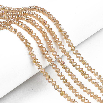 Electroplate Glass Beads Strands EGLA-A034-T1mm-B23-1