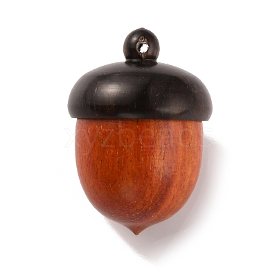 Wooden Acorn Box Jewelry Pendants WOOD-WH0022-06A-1