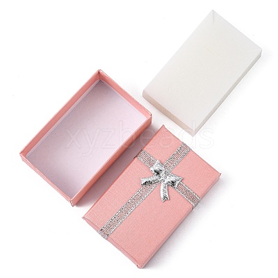 Valentines Day Wife Gifts Packages Cardboard Jewelry Set Boxes with Bowknot and Sponge Inside X1-CBOX-R013-4-1