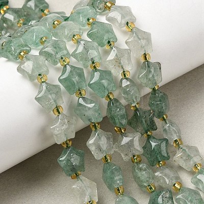 Natural Green Strawberry Quartz Beads Strands G-Z080-A32-10mm-1