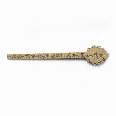 Tibetan Style Alloy Cabochon Setting PALLOY-E449-06AB-1