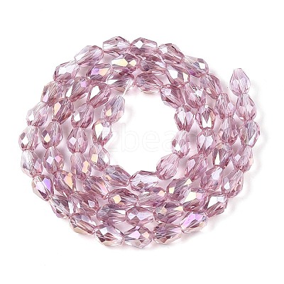Transparent Electroplate Glass Beads Strands LS-EGLA-N013-T4mm-B02-1