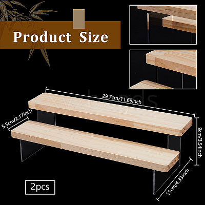 2-Tier Acrylic Model Toy Assembled Holder Display Riser ODIS-WH0025-205A-1